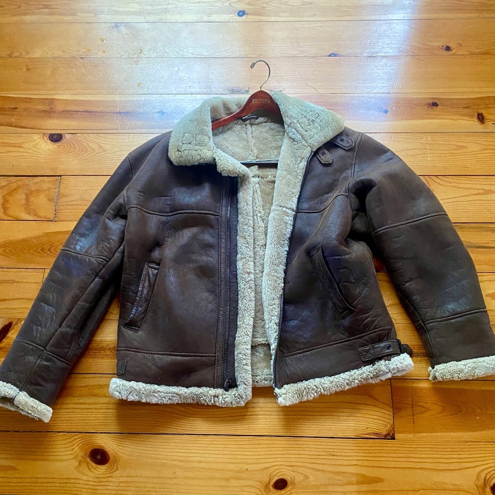 Men Bomber Leather Jacket